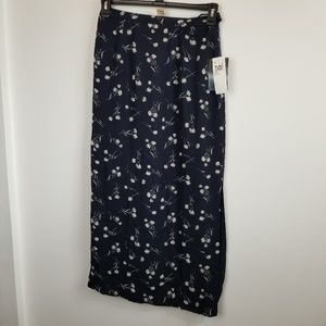 Floral Navy Maxi Skirt